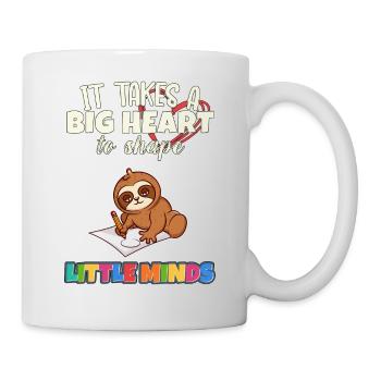 Il faut un grand cœur pour façonner little minds teacher - Mug blanc - blanc - Droite