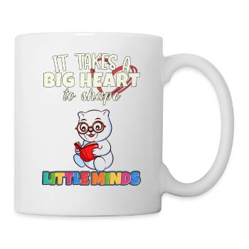 It Takes A Big Heart To Shape Little Minds Teacher - Mug - white - Right
