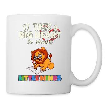 It Takes A Big Heart To Shape Little Minds Teacher - Mug - white - Right