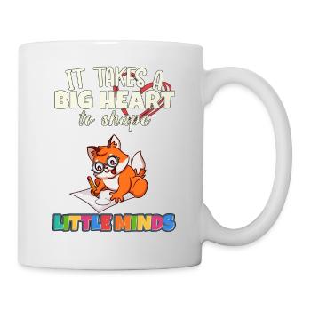 It Takes A Big Heart To Shape Little Minds Teacher - Mug - white - Right