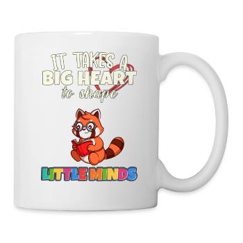 Il faut un grand cœur pour façonner little minds teacher - Mug blanc - blanc - Droite