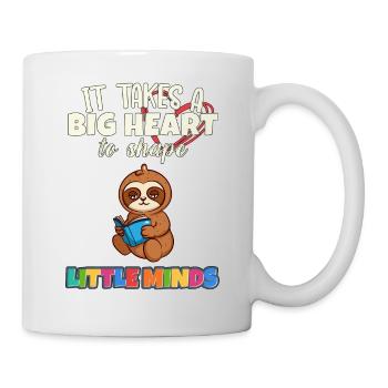 It Takes A Big Heart To Shape Little Minds Teacher - Mug - white - Right