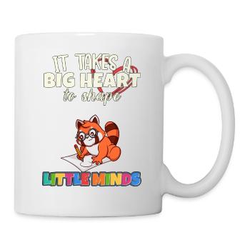 It Takes A Big Heart To Shape Little Minds Teacher - Mug - white - Right