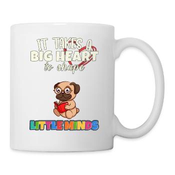 It Takes A Big Heart To Shape Little Minds Teacher - Mug - white - Right