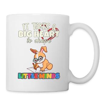 It Takes A Big Heart To Shape Little Minds Teacher - Mug - white - Right