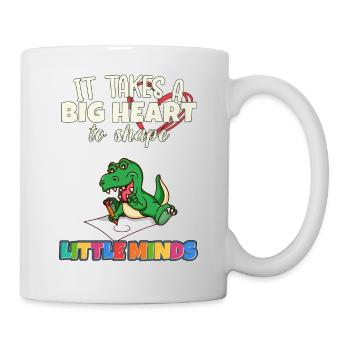 Il faut un grand cœur pour façonner little minds teacher - Mug blanc - blanc - Droite