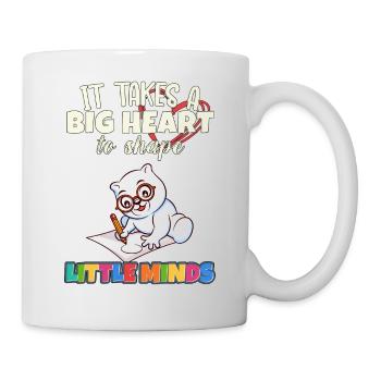 It Takes A Big Heart To Shape Little Minds Teacher - Mug - white - Right