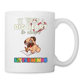 It Takes A Big Heart To Shape Little Minds Teacher - Mug - white - Right