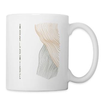 Weltweit Linien Kunst - Tasse - Weiß - Rechts