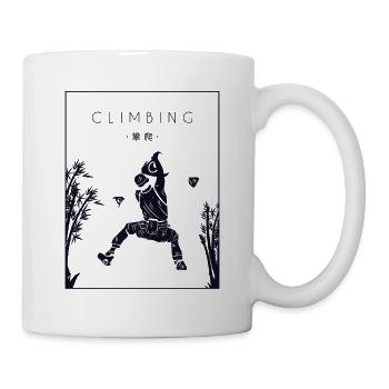 Climbing Chinese Hanzi Escalade de bloc Escalade - Mug blanc - blanc - Droite