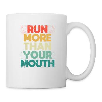Fun running motivation Runners run more than yours - Mug - white - Right