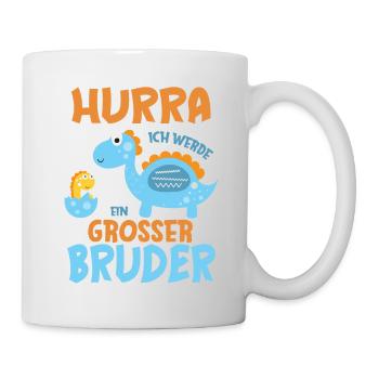 Werdender Bruder Geschenk Ich werde Bruder Brüder - Tasse - Weiß - Rechts