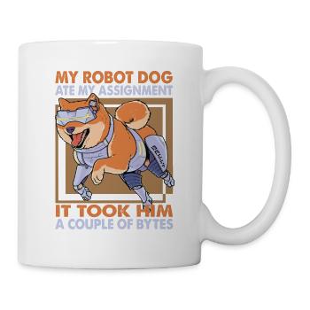 Mon chien robot a mangé mon devoir - Science Wit - Mug blanc - blanc - Droite