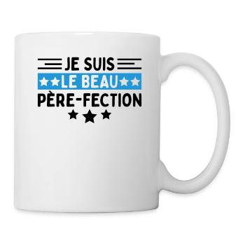 Fête Des Pères Papa Anniversaire Cadeau Beau Papa - Mug blanc - blanc - Droite