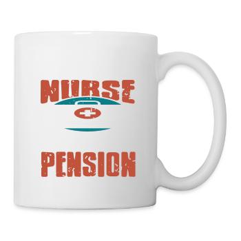 Retired Nurse Hello Pension Retirement T-Shirt - Mug - white - Right