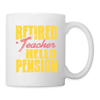 Enseignant à la retraite Hello Pension Retirement Outfit - Mug blanc - blanc - Droite