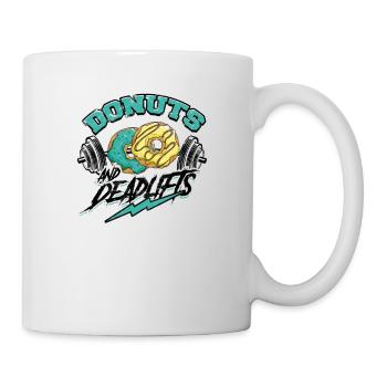 Donuts And Deadlifts Weightlifting Gym Fun - - Mug - white - Right