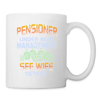 Retraité sous une nouvelle direction Drôle T-Shirt - Mug blanc - blanc - Droite