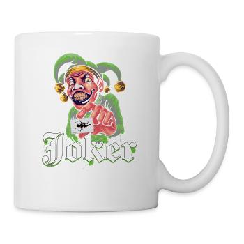 Joker mit Spielkarte - Tasse - Weiß - Rechts