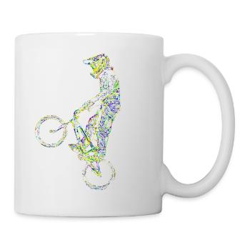BMX Race Racing Mountainbike Motocross - Tasse - Weiß - Rechts