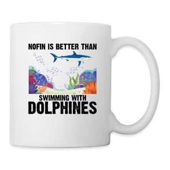 With Dolphins Swimming Dolphin Ocean Sea Mammal - Mug - white - Right