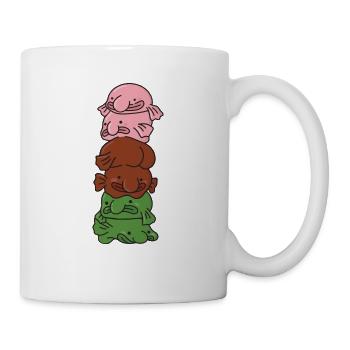 gynosexual flag pride LGBTQ sweet blobfish pile - Mug - white - Right