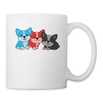 Polyamory Flag Corgi Pride LGBTQ süße Hunde - Tasse - Weiß - Rechts