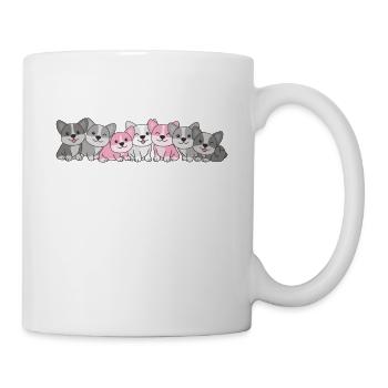 Demigirl Flag Corgi Pride LGBTQ cute dogs - Mug - white - Right