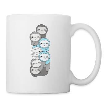 Demiboy Flag Pride LGBTQ Cute Sloth Bunch - Mug - white - Right