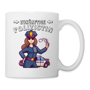 ZUKÜNFTIGE POLIZISTIN - Tasse - Weiß - Rechts