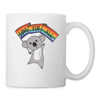 Rainbow Flag Gay Pride LGBTQ Koala süße Tiere - Tasse - Weiß - Rechts