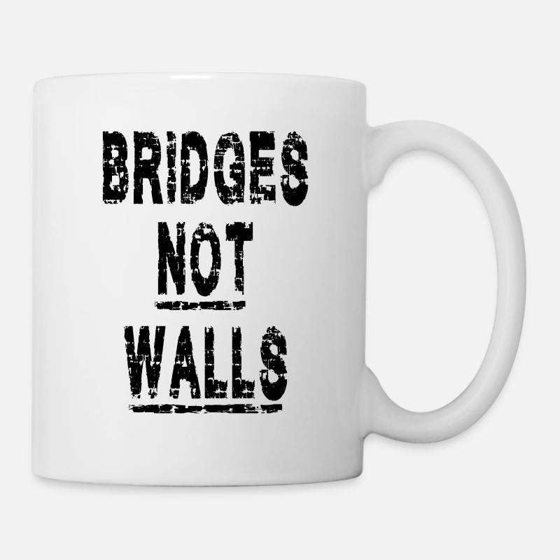 Bridges not Walls Demonstration Demo - Tasse - Weiß