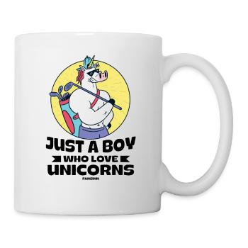 Just A Boy Who Love Unicorns - Tasse - Weiß - Rechts