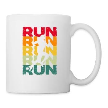 Laufen Retro Vintage Laufen Lustig Jogging Läufer - Tasse - Weiß - Rechts