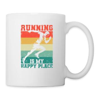I Love To Run Vintage Runners running is my - Mug - white - Right