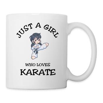 Just A Girl Who Loves Karate - Tasse - Weiß - Rechts