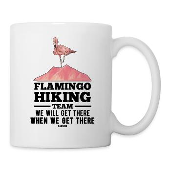 Équipe de randonnée Flamingo Nous y arriverons - Mug blanc - blanc - Droite