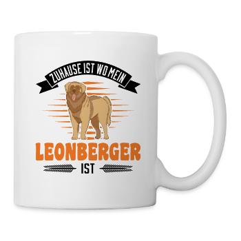 Zuhause ist wo mein Leonberger ist - Tasse - Weiß - Rechts