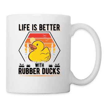 La vie est meilleure avec Rubber Ducks Rubber Duck - Mug blanc - blanc - Droite