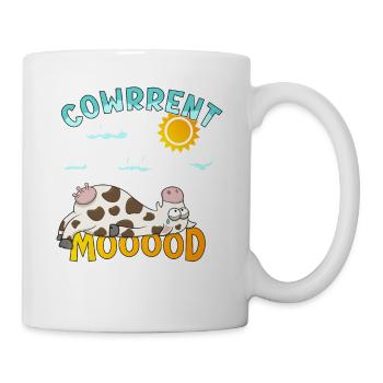 Cowrrent Mood - Comic Kuh - Tasse - Weiß - Rechts