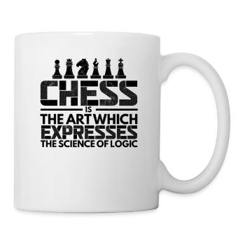 L’art des échecs exprime la science logique Le maître d’échecs - Mug blanc - blanc - Droite