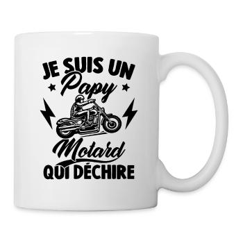Je Suis Un Papy Motard Qui Déchire - Mug blanc - blanc - Droite