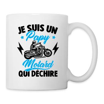 Je Suis Un Papy Motard Qui Déchire - Mug blanc - blanc - Droite