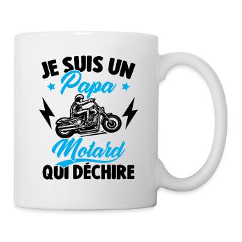 Je Suis Un Papa Motard Qui Déchire - Mug blanc - blanc - Droite