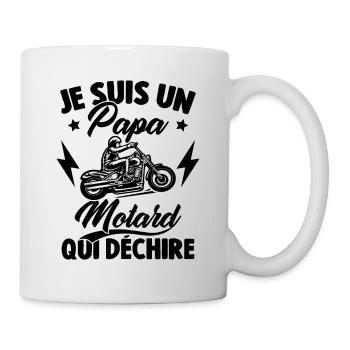 Je Suis Un Papa Motard Qui Déchire - Mug blanc - blanc - Droite