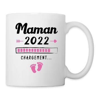 Maman 2022 Chargement, Cadeau future maman - Mug blanc - blanc - Droite