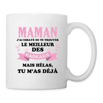 Maman j'ai essayé de te trouver Le meilleur cadeau - Mug blanc - blanc - Droite