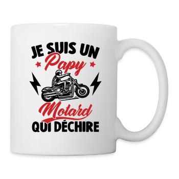 Je Suis Un Papy Motard Qui Déchire - Mug blanc - blanc - Droite