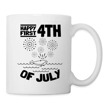 Patriotic Day Happy First 4th Of July - Tasse - Weiß - Rechts