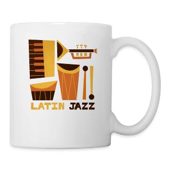 Latin Jazz Music Retro Vintage Musicien - Mug blanc - blanc - Droite